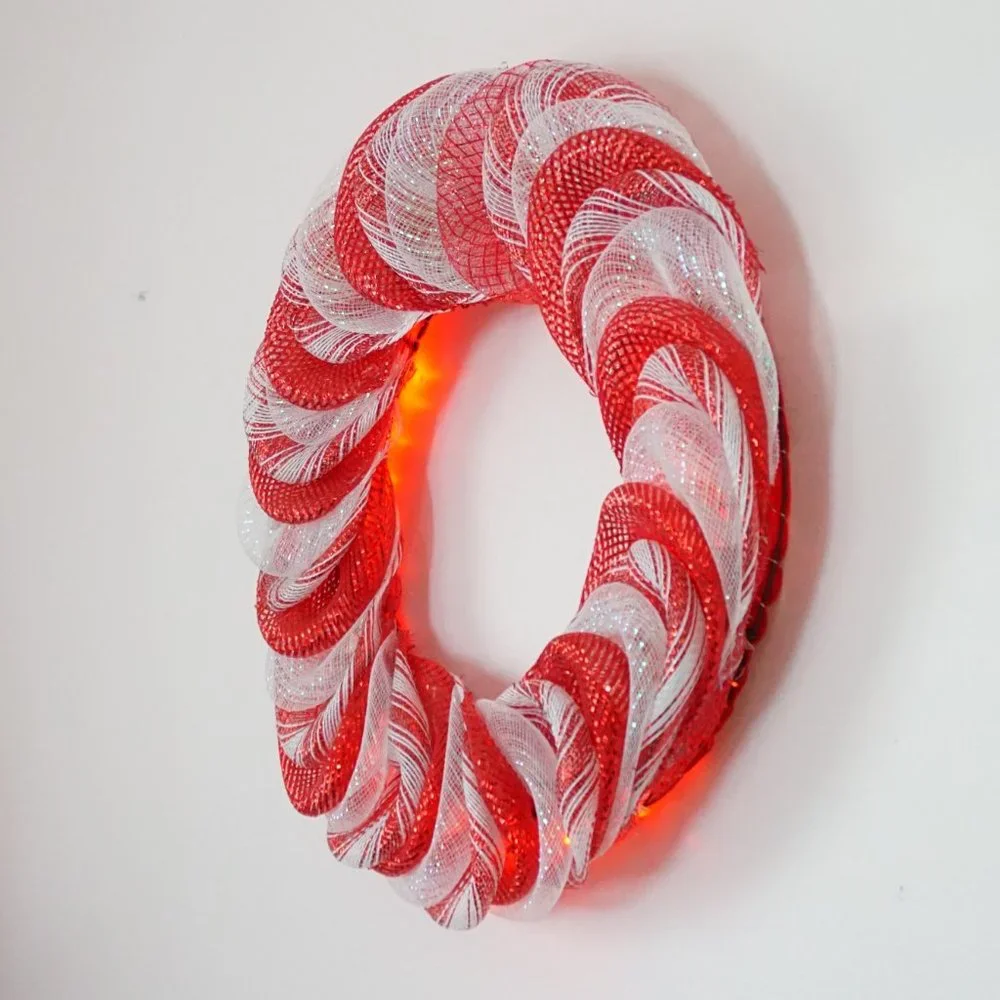 Candy Cane Bubble Wreath